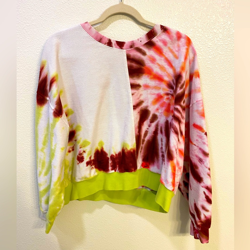 Something Navy Aspen Bicolor Tie Dye Sweatshirt